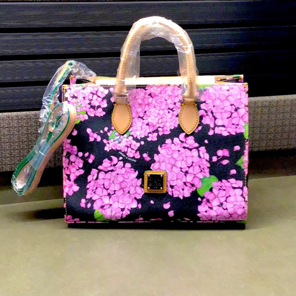 Dooney & Burke Janins Satchel Black/Pink Brand New